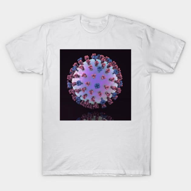 Swine flu virus H1N1, illustration (F012/8284) T-Shirt by SciencePhoto